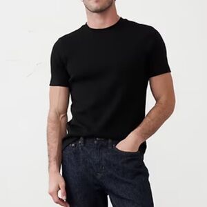 Banana Republic Black Short Sleeve Ribbed Shirt